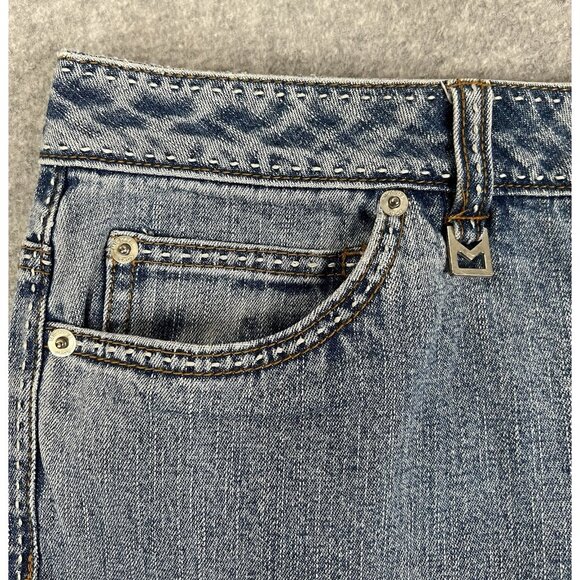 Michael Kors Womens Jeans 16 Bootcut Blue Stretch Denim 31.5" Inseam 11"Hi Rise - Picture 4 of 16